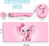 Elephant Mouse Pad Desk Mat Set, Kawaii Gaming Ergonomic Mouse Pad with Wrist Support for Office Supplies