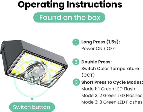 4000K 3000K 1000LM 1pcs Solar Fence Light Outdoor, Solar Wall Lights with Motion Sensor, Small Solars Light for Deck