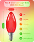 C35 Dimmable Bulbs, E12 Bulbs, 60 Bulb, 6 Pack EDISHINE St.Patrick's Day/Easter Decorations Red & Green LED Filament