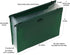 Iconikal Expanding Hanging File Folder, 7 Divider Pockets, Green, 12-Pack