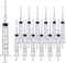 100 Pack 3ml 18Ga Lab Syringe Tools, Individually Packed with Measurement