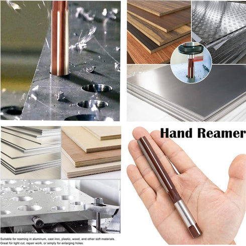 Utoolmart Hand Reamer, 6mm Alloy Tool Steel H8, 6 Straight Flutes, 9Crsi Hand Milling Cutter Tool, 1pcs