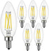 Type B/B11 E12 LED Filament Bulb, 4W/40W Equivalent 5000K Cool White Clear