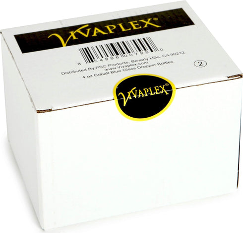 Vivaplex Cobalt Blue Glass Bottles, 4 oz with Glass Eye Droppers - 2 Pack