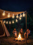 25FT G40 27 Bulbs(2 Commercial 5 Bulbs E12 Outdoor String Lights with Globe Clear Spare) Patio String Lights Outdoor