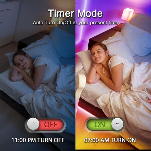 50ft Setup, hyrion USB-Powered RGB LED Strip Lights, Music Sync & Sound-Reactive Color Changing Lights for Bedroom, TV