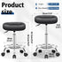 Brick Attic Rolling Stool with Wheels, PU Leather Small Office Chair with Foot Rest,Versatile Adjustable Swivel Stool