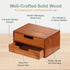 Double Drawer Desktop Storage Organizer, Modern Wood Design 2-Drawer Stackable Unit, Mahogany Wood