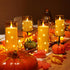 9 Homemory Pcs Flameless Candles with Embedded Star String Fairy Lights, Battery Operated Candles, LED Candle, Fake