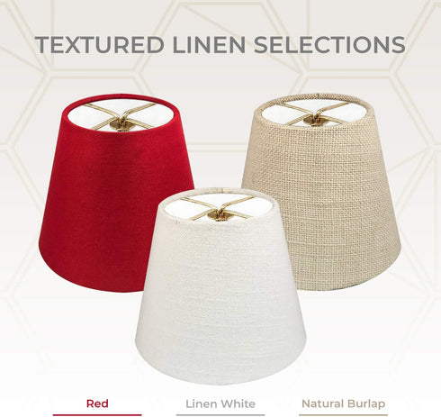 CS-1103-5RED 3 5 4.5, Royal Designs, Inc. Textured Linen Empire Chandelier Shade, x x Red