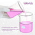 Heavy Duty Glass Beakers Set, 6 pcs of 250ml Thick-Walled, 3.3 Boro Griffin Low Form with Double Scale Graduation