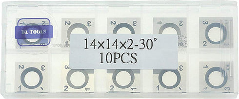 DLtools 14mm Square Straight Tungsten Carbide Insert (14X14X2.0)-4 Edges for Wood Working Spiral/Helical Planer Cutter