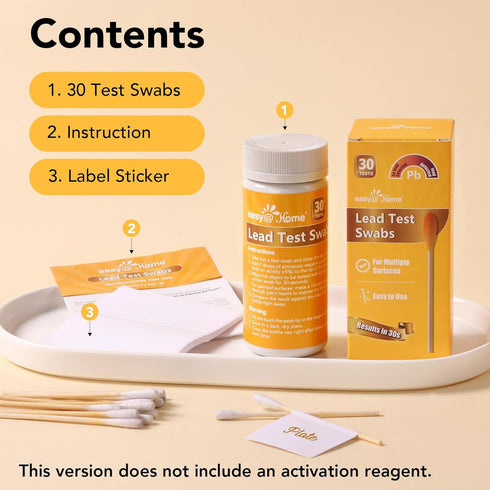 30 30-Second #EZLT-S:30 Easy@Home Lead Test Kit Rapid Swabs, Results Surface Lead Screen for Painted Walls, Woodwork