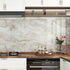 Gold Marble Contact Paper for Countertops, Shiny White Marble Peel and Stick Wallpaper for Cabinets
