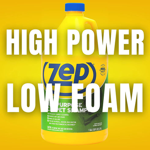 1 ZUCEC128 Zep All-Purpose Carpet Shampoo Concentrate Cleaner - Gallon - - Professional Formula Removes Dirt and Stains
