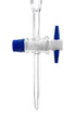 EISCO Burette, 50ml - Class A, ±0.05ml Accuracy, Borosilicate Glass with Straight Bore PTFE Stopcock and 0.1ml Blue