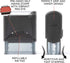 Self Inking Rubber Stamp - Refillable Red Ink Preinstalled, (9/16" x 1-1/2") (Cancelled)