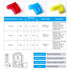 120PCS Nylon Insulated Flag Spade Quick Disconnects, 90 Degree Electrical Female Crimp Terminals AWG22-10
