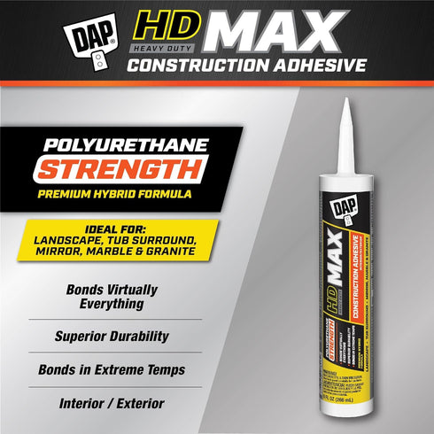 DAP INC Adhesive-Caulk, 9 FL OZ, White, Model 27511