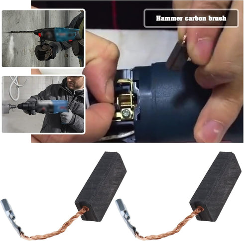 2 Pairs Carbon Brushes Compatible with Bosch GBH 2-24 DFR/GBH 2-24 RLE/GBH 2-24 DSR/GBH 2-24 DSE Rotary Hammer Drills Power Tools Electric Tools 5x8x19.5mm