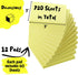 Mr. Pen Sticky Notes, 3"x3", 12 Pads, Pastel Yellow Colors, Self-Stick Aesthetic Colorful Bulk Pads