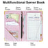 Bienbee Server Book, Waitress Book Server Books for Waitress Waiter with Money Zipper Pocket Serving Books Notepad