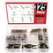 Hilitchi 125 Pcs 3 in 1 Cam Fitting with Dowel, Pre-inserted Nut, Zinc Plated Hex Drive Socket Cap Furniture