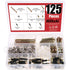 Hilitchi 125 Pcs 3 in 1 Cam Fitting with Dowel, Pre-inserted Nut, Zinc Plated Hex Drive Socket Cap Furniture
