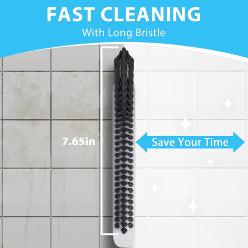 1 Lumkew Grout Cleaning Brush, V Shape Stiff Grout Cleaner Brush for Floors Tile Grout Scrubber Bathroom Shower Corner