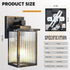Outdoor Wall Light with Dusk to Dawn Sensor, Waterproof Exterior Light for House Porch and Garage, Black Brush Gold