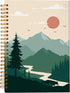 Boho Sun Mountain Spiral Notebook, 5.5x8.3, Boho Journal, Gifts for Women, Boho Office Supplies