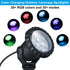 12W 800lm 120V IP66 46.5ft 4 Pack Spotlights Outdoor, RGB Color Changing Landscape Lights Plug in LED Spot Lights