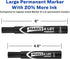 AVERY Marks-A-Lot Large Desk-Style Chisel Tip, Value Pack 36 Black Permanent Markers are perfect for signs and posters (98206) by AVERY