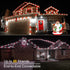 C5 33ft 100 120V Brizled Red & White Christmas Lights, LED Christmas Tree Lights, Connectable UL Certified Faceted Xmas