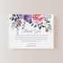 5.5x4.25 Sympathy Thank You Acknowledgement Cards, Personalized Pink and Purple Flowers Funeral Thank You Cards, Flat