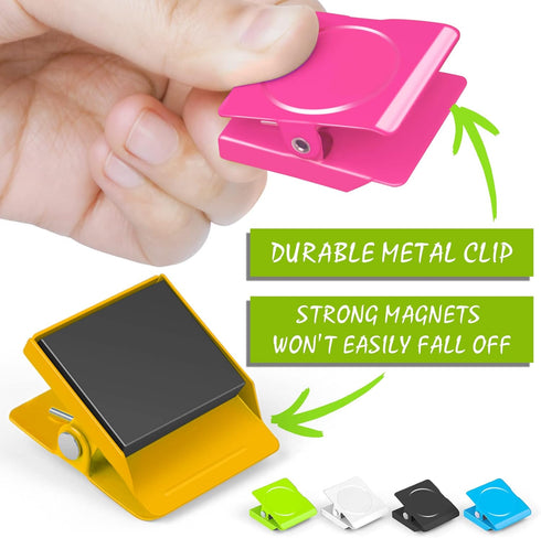 Grtard 24 Pack Magnetic Clips, Heavy Duty Magnet Clips for Fridge, Whiteboard, Strong Refrigerator Magnets for Home