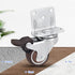Side Mount Casters Set of 4 with Brake, 1.25 Inch L-Shape TPR Plate Casters for Furniture, Baby Bed, and More