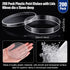200 Pack Sterile Plastic Petri Dishes - 90mm Dia x 15mm Deep Clear Thick Science Dish Lab Cell Culture Dishes for Lab