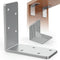 Wuno Shop 8 Pcs L Brackets Heavy Duty, 90 Degree Angle Bracket, Galvanized Corner Brace for Wood 90 Degree L Shape