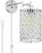 Merlight 1-Light Wall Lamp Modern Style Metal Round lampshade Decorative Dimmable Crystal E26