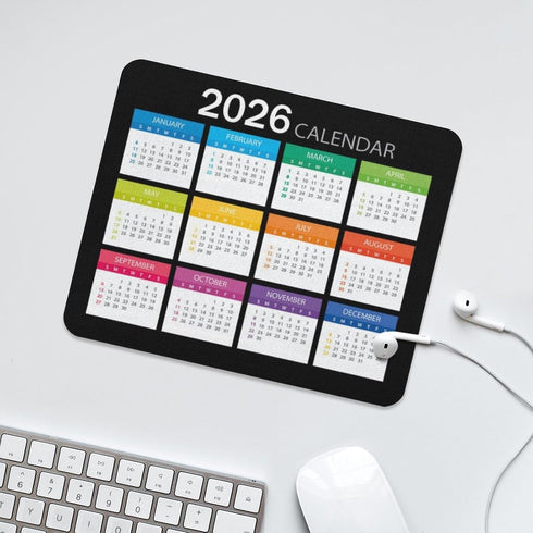 Akcdone 2026 (9.45x7.87 Mouse Pad Calendar,Computer Mouse Pads Calendars Non-Slip Rubber Desk Mat Mousepad Gaming