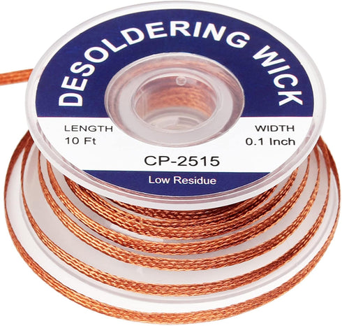 Solder Wick Braid, 10ft Length Desoldering Wick Remover Tool, 1 Piece