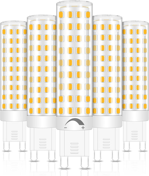 No Flicker G9 Led Bulbs Dimmable 10W Warm White 3000K, 100W Halogen