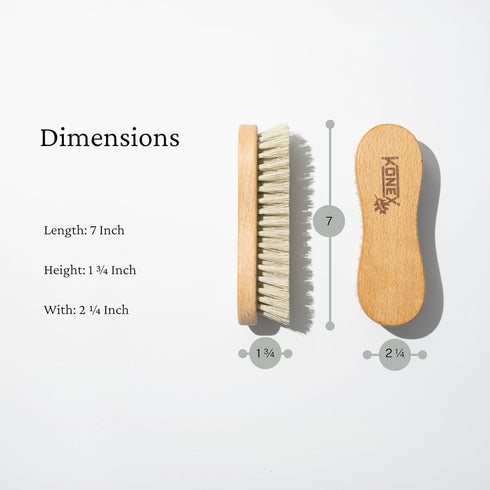 KONEX Medium-Stiffness Nylon Fiber Scrub Brush, Heavy Duty Cleaning Brush with Wooden Handle, Brown for Floors