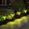 Easter Solar Pathway Lights Outdoor Decorative 4 Pack, Yellow LED Mushroom Solar