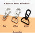 10 PCS Small Metal Clasps, Spring Swivel Snap Hooks Carabiner Clips with Rotating D-Ring