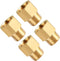 SUNGATOR 4-Pack 1/2 Inch Male x 1/2'' Female Brass Pipe Fitting Adapters, 1/2'' NPT Male to Female