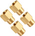 SUNGATOR 4-Pack 1/2 Inch Male x 1/2'' Female Brass Pipe Fitting Adapters, 1/2'' NPT Male to Female