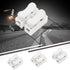 Tnisesm 100Pcs Push Quick Wire Cable Connector, White Wiring Terminal, Spring Loaded Electrical Connectors