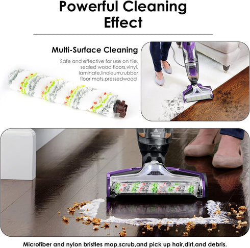 (2 Pieces) Multi-Surface Pet Pro Brush Rolls for Bissell CrossWave 1785 Series and CrossWave Pet Pro 2306A Vacuum